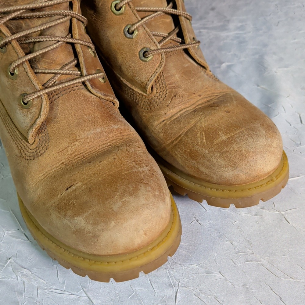 Timberland 6 Inch Boots Womens Size 10M Wheat Nubuck Premium Waterproof Preppy - Picture 3 of 8